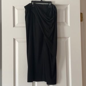 Zara Ribbed Twist Front Pencil Skirt